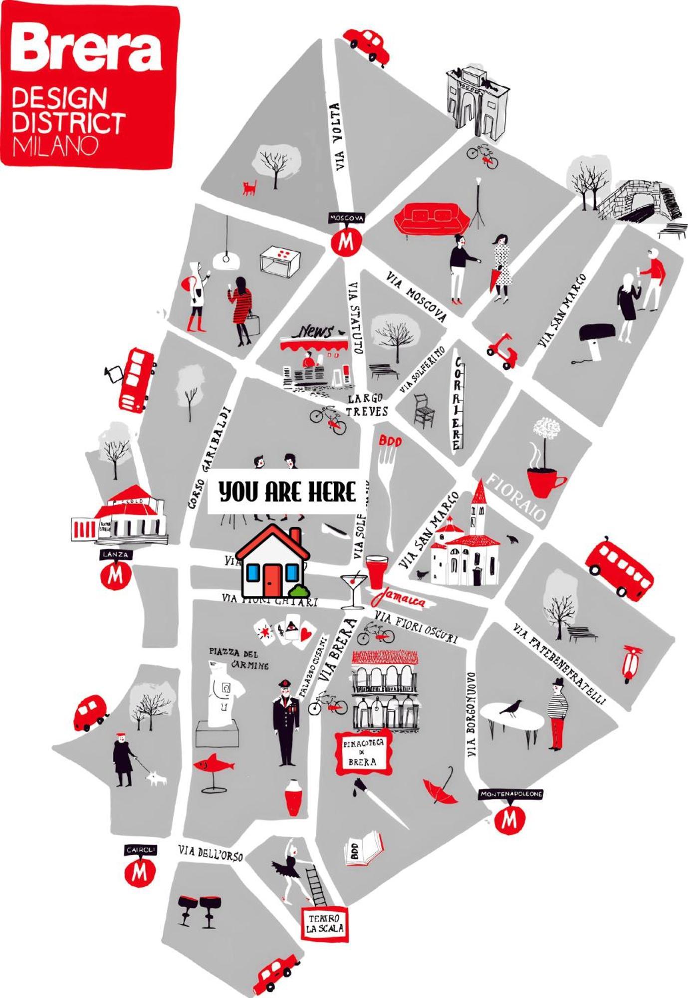 Brera Vip Spotlight - Brera - Duomo - Castello Sforzesco - Lanza Metro M2 Lejlighed Milano Eksteriør billede